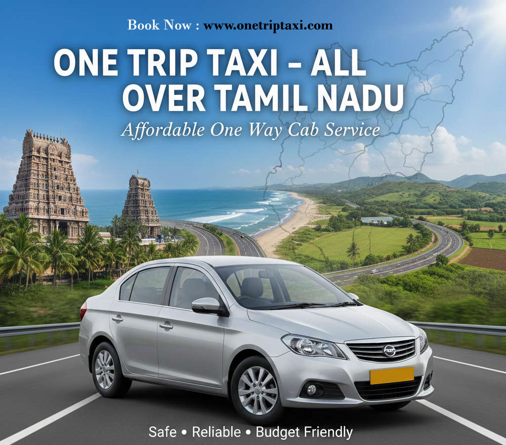 One Trip Taxi in All Over Tamil Nadu | Affordable One Way Cab Service one trip taxi in all over Tamil Nadu