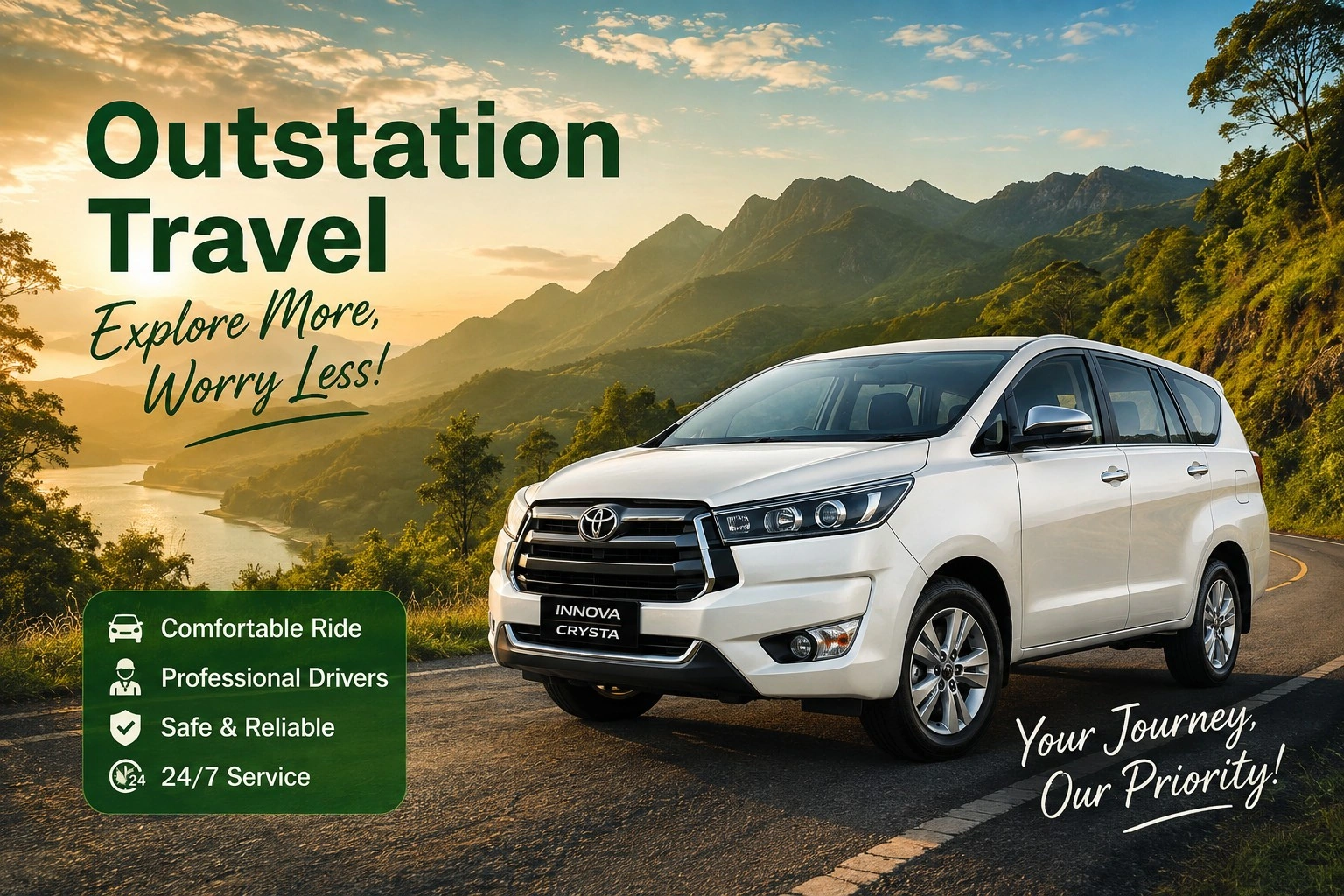 Outstation Travel With Innova Crysta