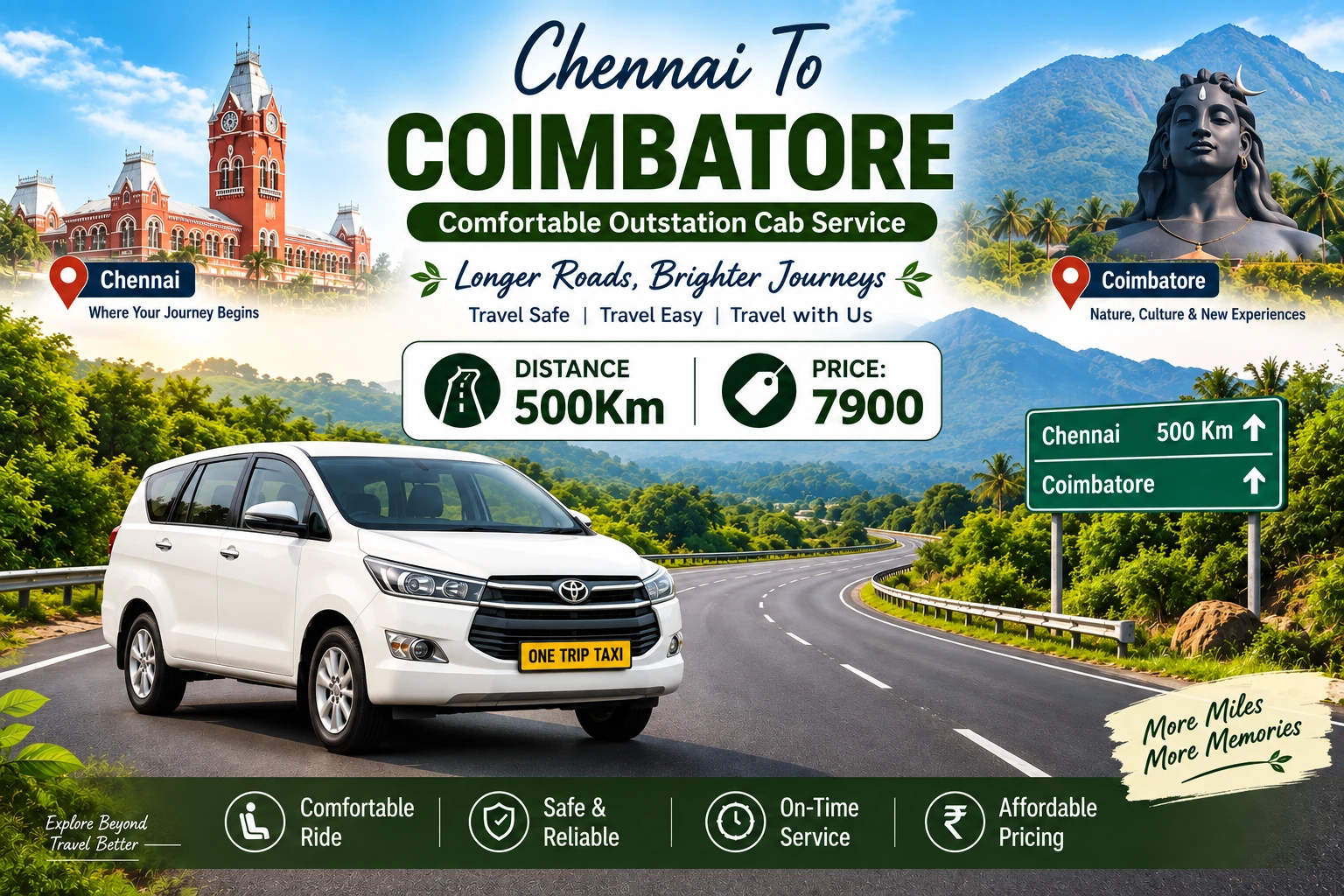 Chennai to Coimbatore Taxi