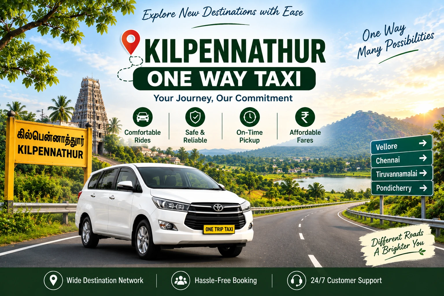 Kilpennathur One Way Taxi